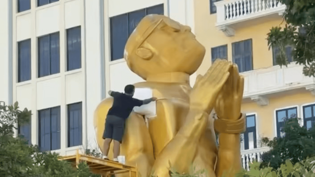 Estatua de Arcángel instalada en San Juan