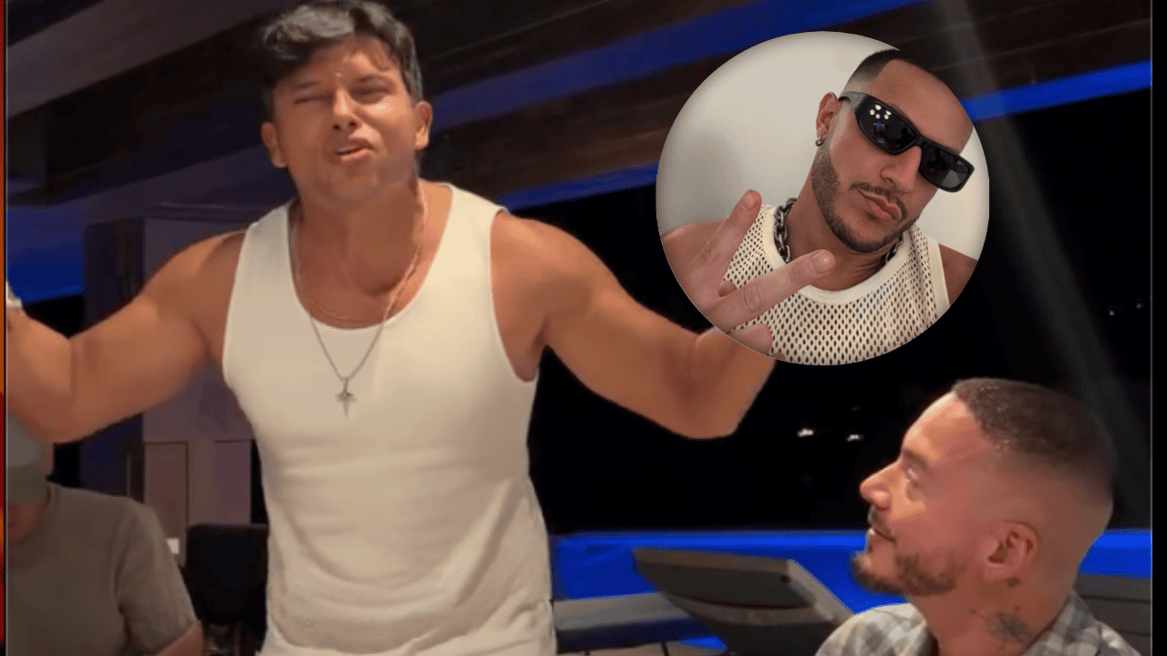 Cayito Dangond y J Balvin en fiesta de DJ Snake