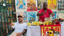 El artista urbano interpretando salsa en el corazón de Cali. Créditos: Instagram/ ryancastrro