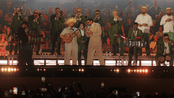 Bad Bunny, cantante puertorriqueño, durante su presentación en Medellín